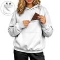 thumbnail image 2 of Xijirk Women Hoodies for Women Oversized Pullover Sweatshirt with Hidden Earphone Pocket for Daily Casual Wear,White,XXL, 2 of 7