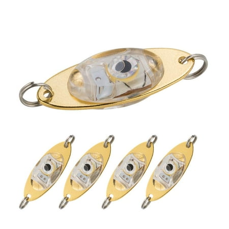 Novobey LED Fishing Lures Kit Deep Drop Fishing Lights LED Fishing Spoons Underwater Flasher Diamond Lights Trolling Lures Halibut Rig