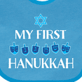 thumbnail image 4 of Inktastic My 1st Hanukkah Dreidels in Blue with Star of David Boys or Girls Baby Bib, 4 of 4