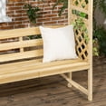 thumbnail image 3 of Barara King Outdoor Bench, Patio Benches for Outdoors,Patio Garden Bench, Wooden Bench, Outdoor Bench for Vines/Climbing Plants, Natural, 3 of 11