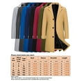 thumbnail image 2 of Innerwin Manteau Trench-Coat Homme à Col Cranté Manches Longues Décontracté Gris Foncé 2TG, 2 of 2