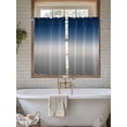 thumbnail image 7 of Kitchen Curtains 54 Inches length, Navy Blue Gray Ombre Window Treatment Curtain Drapes, Modern Gradient Abstract Art Thermal Insulated Drapes for Basement Hotel RV, 42"x54", 2 Panels, 7 of 7