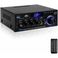 thumbnail image 1 of Amplificador HiFi AK45 Mini Amplificador de audio estéreo Bluetooth Receptor 12 V/220 V 400 W Amplificador de audio digital de 2 canales con radio FM, entrada de tarjeta SD/USB para el hogar o el aut, 1 of 5