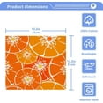 thumbnail image 5 of Orange Pattern Wash Cloth Set of 2, 12 x 12 Inch Cotton Baby Washcloths Highly Absorbent and Soft Feel Fingertip Towels Face Towels for Bathroom, Gym, Spa Washcloth Gift, 5 of 7