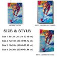 thumbnail image 2 of Bloodhound Dog Ice Hockey Art Canvas – Bloodhound Dog Playing Ice Hockey Wall Art, Dog Lover Canvas, Sports Theme Decor for Living Room, 2 of 5