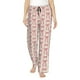 thumbnail image 1 of Balery pink hand drawn bows Pantalones de pijama para mujer, pijamas ultraligeros, pantalones de estar por casa-Small, 1 of 6