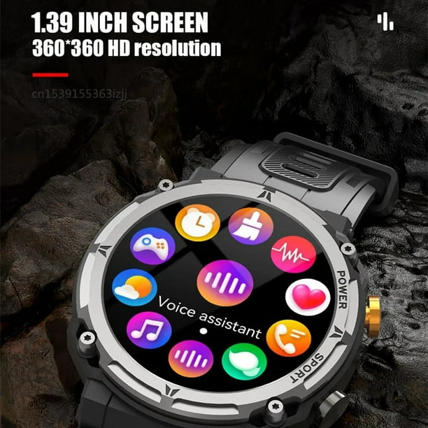 Smart Watch C21 Pro Men Rugged Outdoor Sport Bluetooth Call Voice Assistant 1.39inch Fitness Tracker Heart Rate Smartwatch Silver 0 Walmart