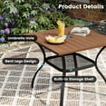 thumbnail image 2 of Vicllax Outdoor Patio Dining Set for 4 Metal Modern Style for Lawn 37.8"Lx37.8"Wx28.7"H (5 Pcs), 2 of 7