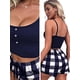 thumbnail image 2 of Conjunto de Pijama de Tirantes Finos para Mujer, Pantalones Cortos, Sin Mangas, de Verano, Suave, para Dormir Azul Oscuro L, 2 of 5
