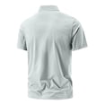 thumbnail image 6 of Men's & Big Short Sleeve Pullover Cage Jacket - Stretch Quick Dry, Quarter Zip, Mockneck Shirt Size L-8XL Sky Blue, 6 of 8