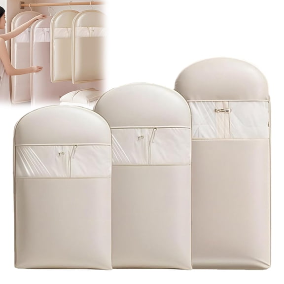 Space Saving Hanging Garment Bag with Self Compression Zipper,Space Saver Closet Organizers,Dust Cover Clothes Bags