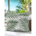 thumbnail image 4 of Outdoor Pillows Waterproof, Green Palm Leaves Throw Pillows with Inserts Included, Summer Botanical Tropical Plants Indoor Outdoor Decorative Lumbar Pillow for Bed/Couch/Patio 18"x18", 1Pcs, 4 of 8