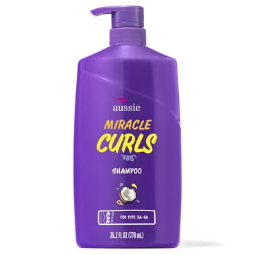Aussie Miracle Curls Shampoo with Coconut & Jojoba Oil, Foe All Hair Types, Paraben Free, 26.2 fl oz