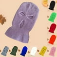 thumbnail image 2 of Viworld Full Face Ski Mask Winter Hat Balaclava Hood Beanie Knit Headgear Three Holes-Three Holes Blue, 2 of 6