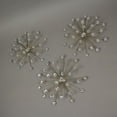 thumbnail image 3 of Elico Ltd. Zeckos Gold Metal Starburst Jeweled Hanging Wall Art Set of 3, 3 of 4