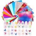 thumbnail image 1 of 24 Sheets Nail Sticker Fashion Butterfly Pattern Nail Art Decal Manicure Sticker, 1 of 10