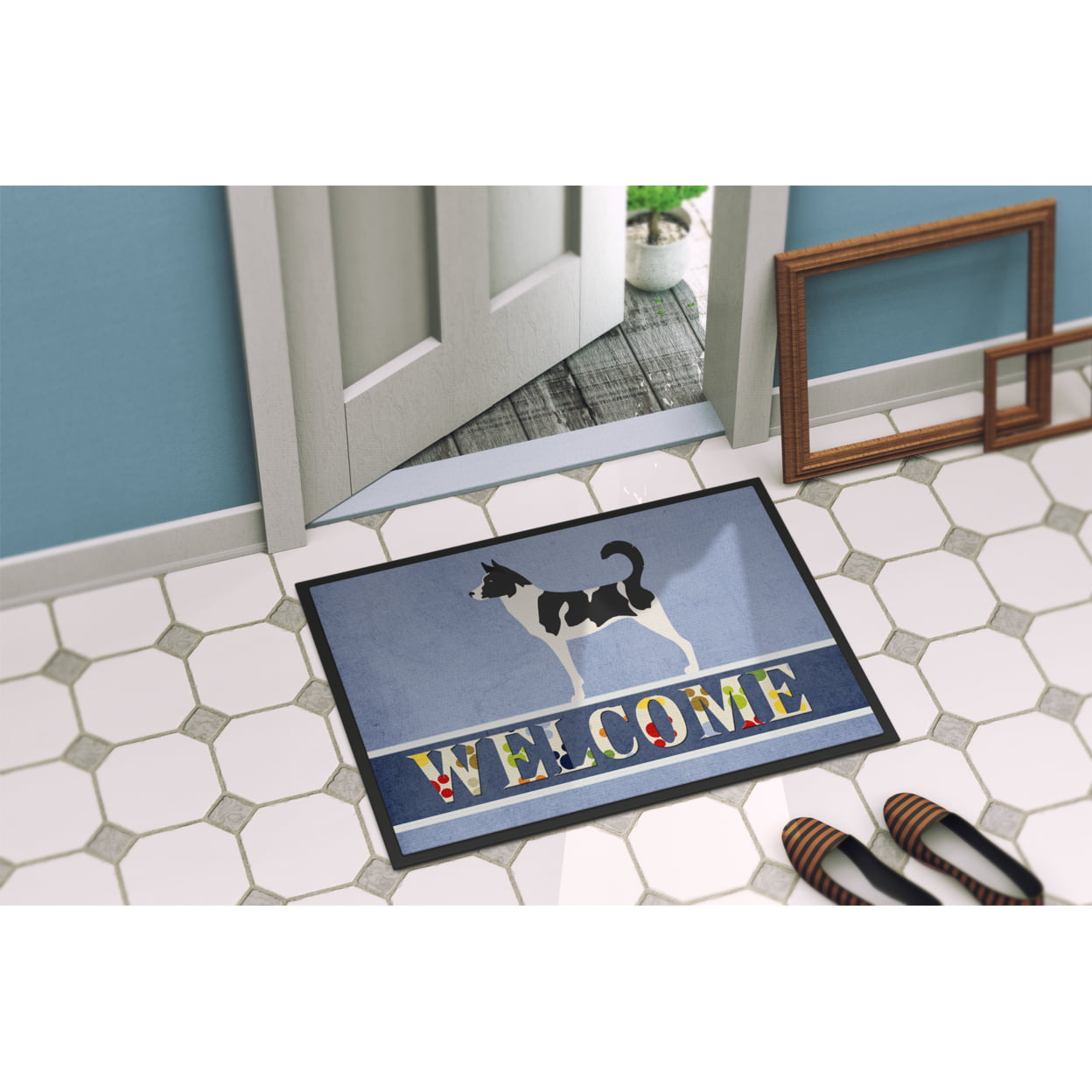 Softlife Chenille Dog Doormats Indoor Entrance,Pet Indoor Door Mats  Washable for Mud Entry Indoor Doormat With Dog Paws Prints,24x36,Gray 
