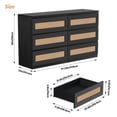 thumbnail image 2 of Eastvita Commode en Rotin à 6 Tiroirs pour Chambre et Garde-Robe - Double Commode en Bois, 2 of 8