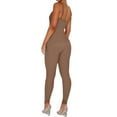 thumbnail image 3 of Bellella Combinaisons pour Femmes Col Rond Pantalon Long Combinaison Extensible Décontractée Bretelles Spaghetti une Pièce Femme 2831 Kaki G, 3 of 4