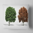 thumbnail image 2 of Designart Green and Red 3D Fractal Trees - Abstract Throw Pillow - 16x16, 2 of 5
