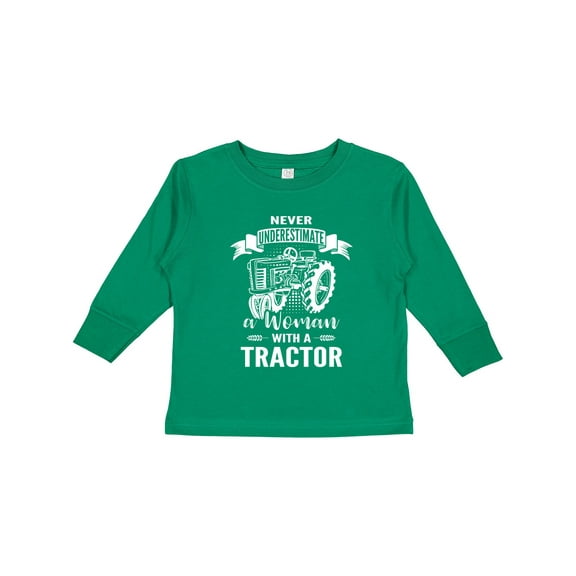 Inktastic Tractor Woman Girls Long Sleeve Toddler T-Shirt