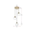 thumbnail image 3 of Living District Baxter 18 Inch Flush Mount Clear Shade in Satin Gold, 3 of 10