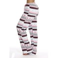 thumbnail image 2 of Just Love Women's Plush Pajama Pants - Soft and Cozy Lounge Pants in Petite to Plus Sizes (White - Heart Fairisle, Medium), 2 of 2