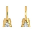 thumbnail image 4 of 1.06 ct Lever-Back Drop Dangle Earrings for Women | 4mm Round Cut Simulated Diamond | 18K Yellow Gold, 4 of 5