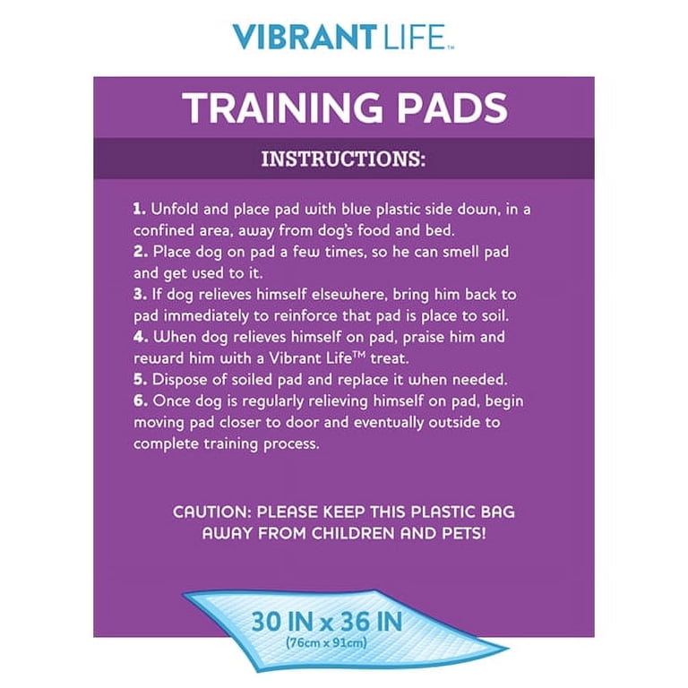 Vibrant Life XXL Training Pads, Super Absorbent, Leak Proof