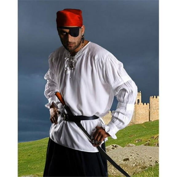 The Pirate Dressing C1009 Redbeard Shirt- White - 2XL