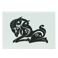 thumbnail image 1 of Zodiac Aries Cutting Board, Abstract Monochrome Goat Swirled Horns and Floral Curly Details, Decorative Tempered Glass Cutting and Serving Board, Large Size, White Black, by Ambesonne, 1 of 1