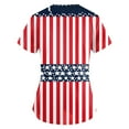 thumbnail image 5 of ZKIRBJV Scrubs for Women Tops American Flag Printed Plus Size Scrub Tops V Neck Short Sleeve Stretchy Nursing Scrubs Medical Nursing Uniforms with Pockets Multicolor 3XL, 5 of 5