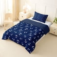 thumbnail image 3 of spefrowx Ocean Anchor Twin Comforter Sets for Men, Navy Nautical Marine Bedding Set, Navy Reversible, 2 Pieces, 1 Comforter and 1 Pillowcase, 3 of 6