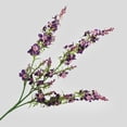 thumbnail image 3 of Yesbay Simulation Flower Multifunctional 3 Heads Faux Silk Flower Household Realistic Artificial Mint Flowers for Wedding,Dark Purple, 3 of 7