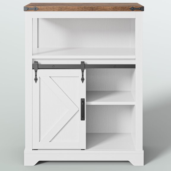 BCAN  Rural bathroom cabinet cabinet storage rack, freestanding bathroom drawer, white cabinet
