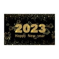 thumbnail image 3 of 180Cmx110cm Poster Backdrop Black Aureate Decorative Supplies Photo Prop Lawn Happy New Year Banner 2023 for Bedroom, Festival, Yard, 3 of 9
