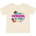 thumbnail image 3 of Inktastic Cutest Cowgirl in Town with Cowgirl Hat and Boots Girls Baby T-Shirt, 3 of 5