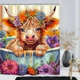 thumbnail image 2 of Funny Donkey Shower Curtain  Sketch Hilarious Cute Animal Black White Bathtub Cute Farmhouse Country Modern Bathroom Accessories Set Decor Waterproof Polyester Fabric 12 Hooks, 2 of 6
