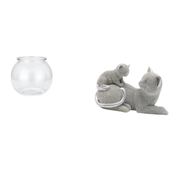 Acuario de escritorio,Pecera pequeña transparente,pecera,jarrón,mesa,Figura de escritorio,Estatua de gato,linda estantería,escritorio,decoración del hogar,Figura decorativa creativa para la