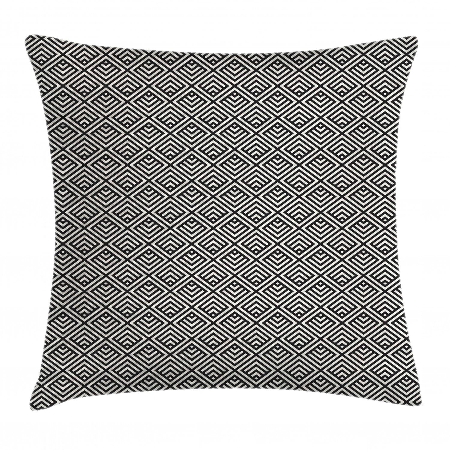 Lattice Throw Pillow Cushion Cover, Striped Pattern with Diagonal