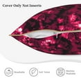 thumbnail image 5 of Xecao Burgundy Tie Dye Print Soft Velvet Decorative Throw Pillow Covers, Square Cushion Cases for Bed, Sofa, Living Room, Car, and Indoor Outdoor Use-16"x16", 5 of 8