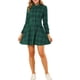 thumbnail image 5 of INSPIRE CHIC Vestido Casual de Camisa de Botones de Manga Larga a Rayas para Mujeres XS Verde, 5 of 7