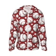 thumbnail image 1 of Lsque Cute Baseball Pattern UPF 50+ Lightweight Sun Protection Men's Women's Long Sleeve Shirt, Hoodie Performance -Small, 1 of 7