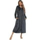 thumbnail image 2 of Bata De Mujer con Cremallera De Felpa Forro Polar, Albornoz Largo Y Cálido con Capucha, Bata De Invierno Acogedora con Cremallera, Tumbona, Ropa De Dormir, Bata para Casa, Ropa De Dormir, Camisón, 2 of 5