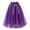 Purple, variant on Women's Tulle Skirt Knee Length 5-Layered Wedding Party Homecoming Prom Dress Yellow L