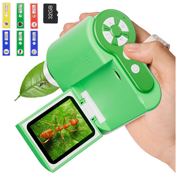 Microscope for Kids,1000X Handheld Digital Microscope,Portable Pocket Microscope Miniscope,USB Mini Scope for Kids