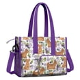 thumbnail image 2 of Teacher Tote Bag,Yorkie Dog and Flower Florals Teacher Utility Tote Bag,Large Work Tote Bags for Women with Multiple Pockets,Top Zipper Closure,13.8x10.6x6.7 Inch, 2 of 5