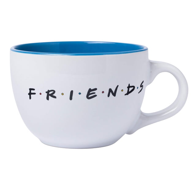 Taza plateada de cerámica con el logotipo de Doodle de Buffalo Friends, 710 ml