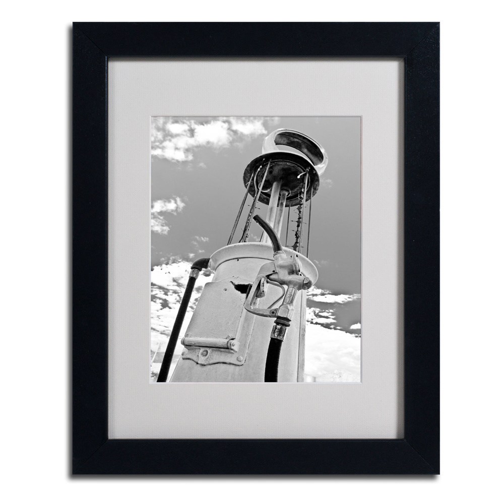 Trademark Fine Art "Gas Pump" by Yale Gurney, Black Frame
