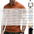 thumbnail image 6 of Men's Knit Ribbed Short Sleeve Open V-Neck Collared Polo Shirt, Casual Slim Fit Top, Breathable Textured Knitwear for Smart Casual Style and Everyday Wear Yellow XXL, 6 of 6